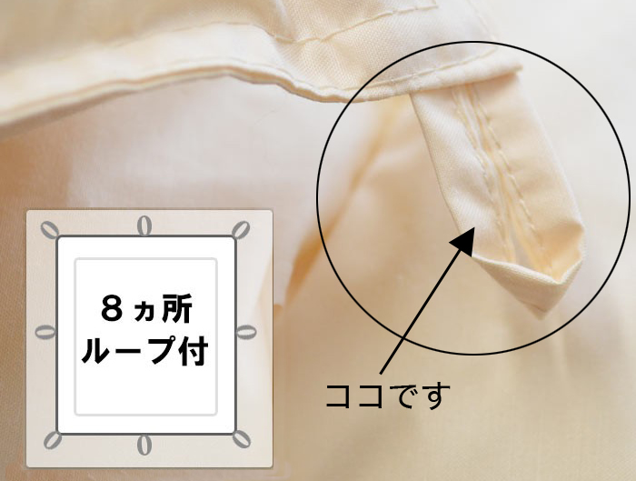 知っているようで知らない掛布団のループと掛カバーのヒモ