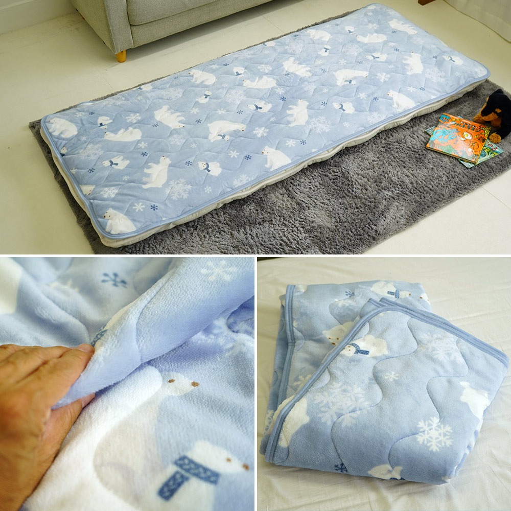 ミニシングル セミシングル専用 敷パッド 白くま