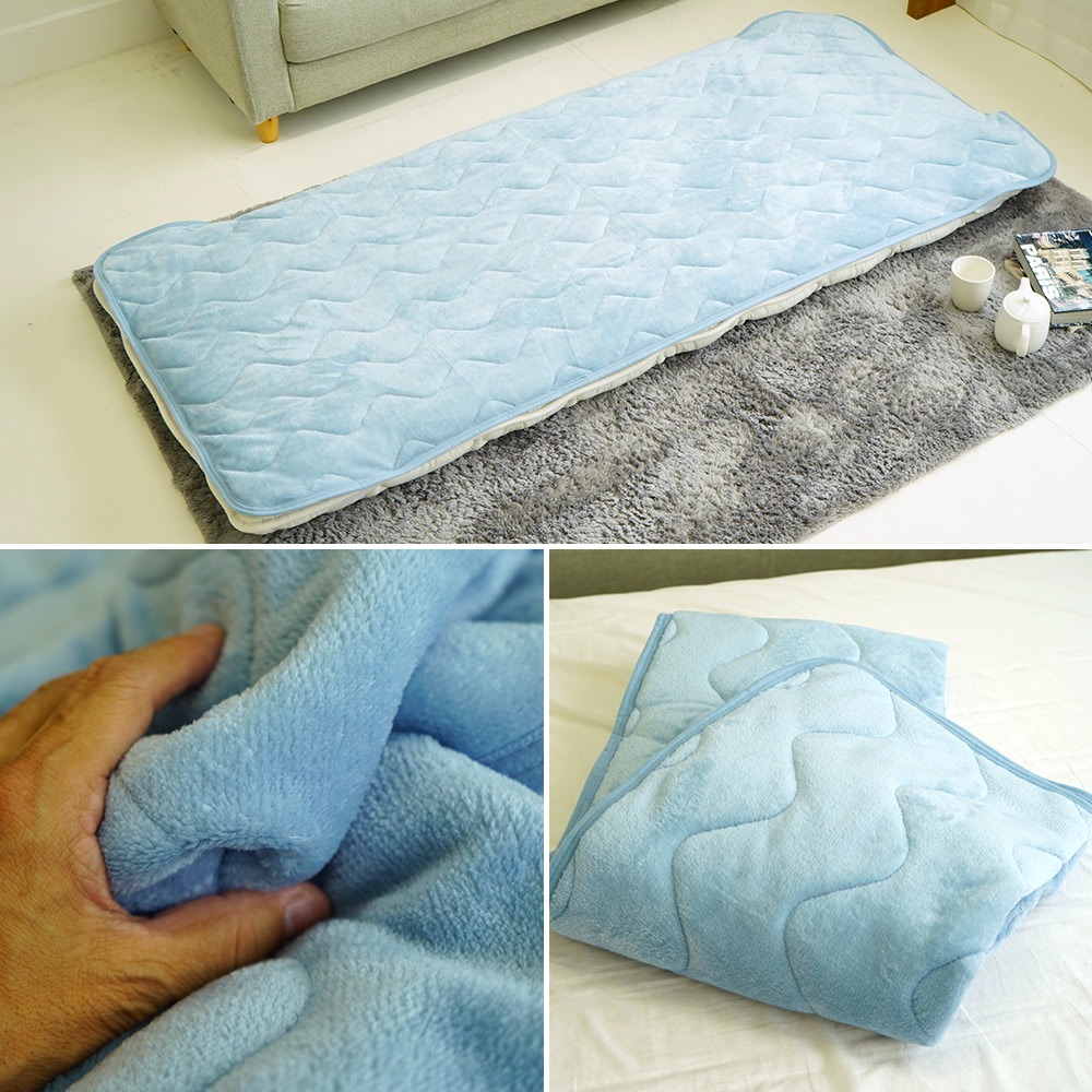ミニシングル セミシングル専用 敷パッド ブルー