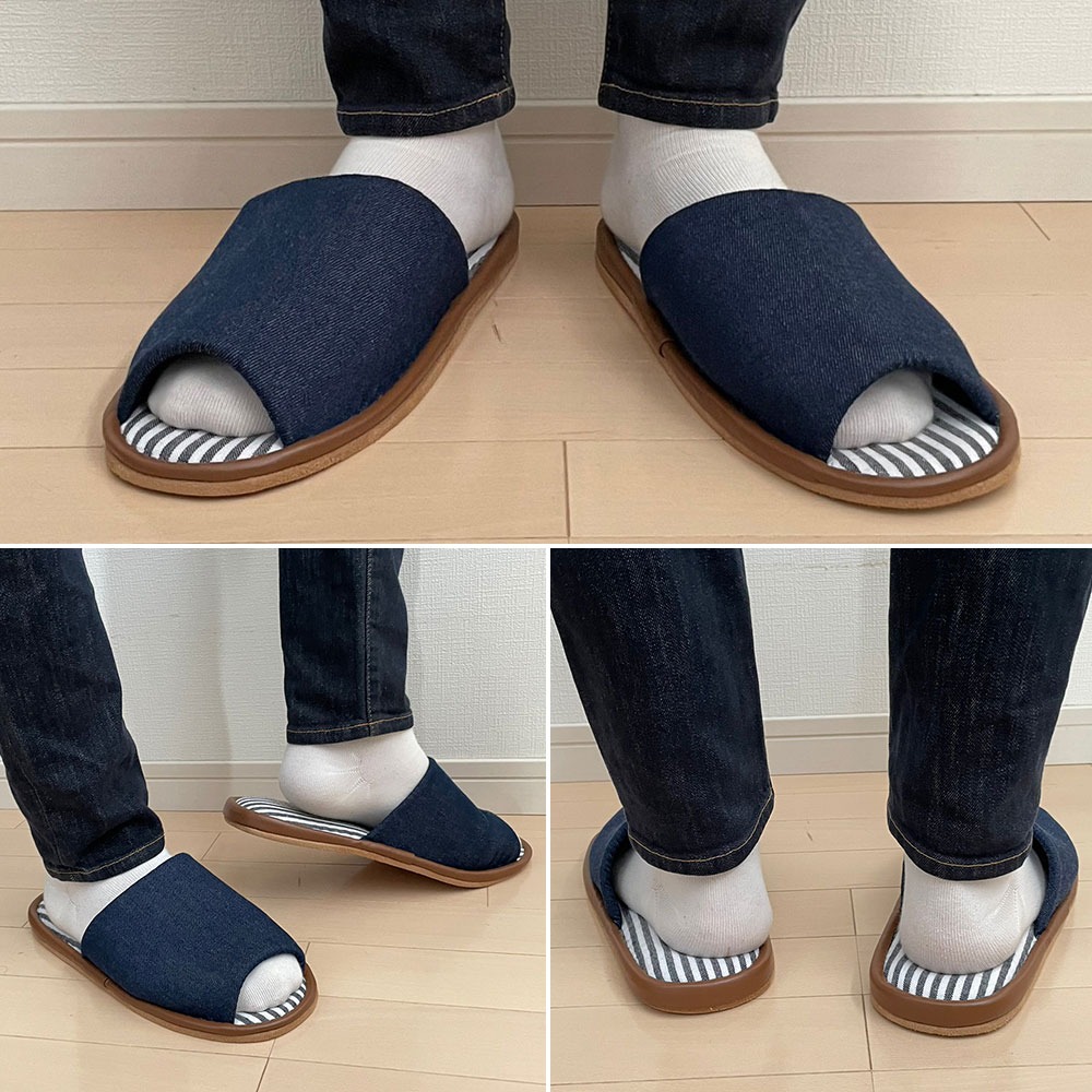 3L 大きいルームシューズ 着用イメージ