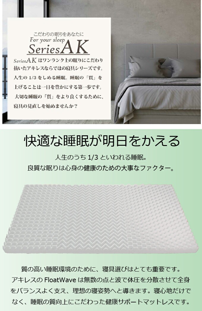 快適な睡眠が明日をかえる 健康サポートマットレス