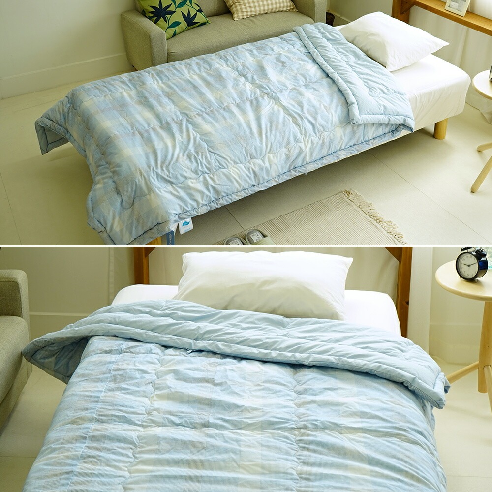 ダクロン 洗える肌ふとん ブルー