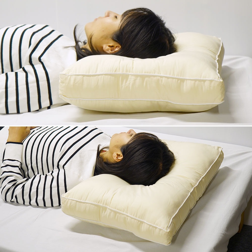 防ダニアレルガードくぼみ型まくら使用イメージ