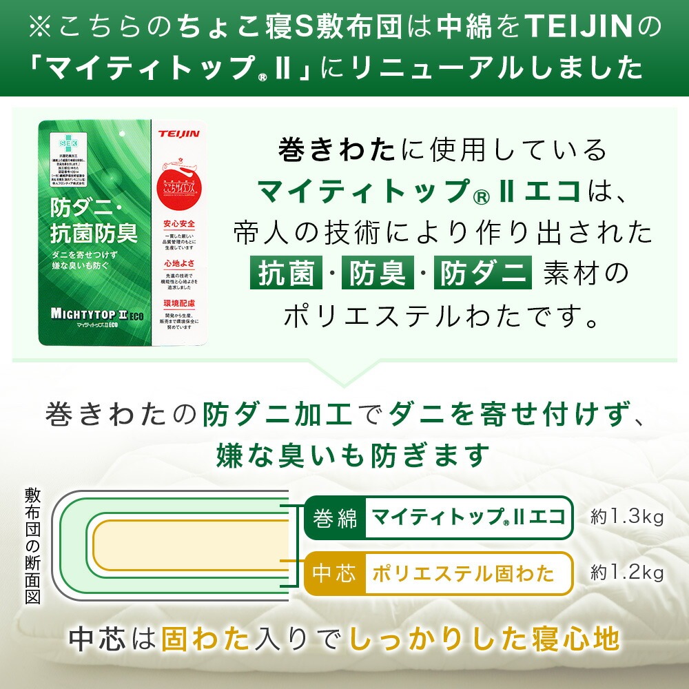 固わた入りの敷布団