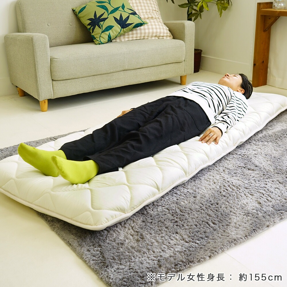 ミニシングル敷布団 増量タイプ 使用イメージ