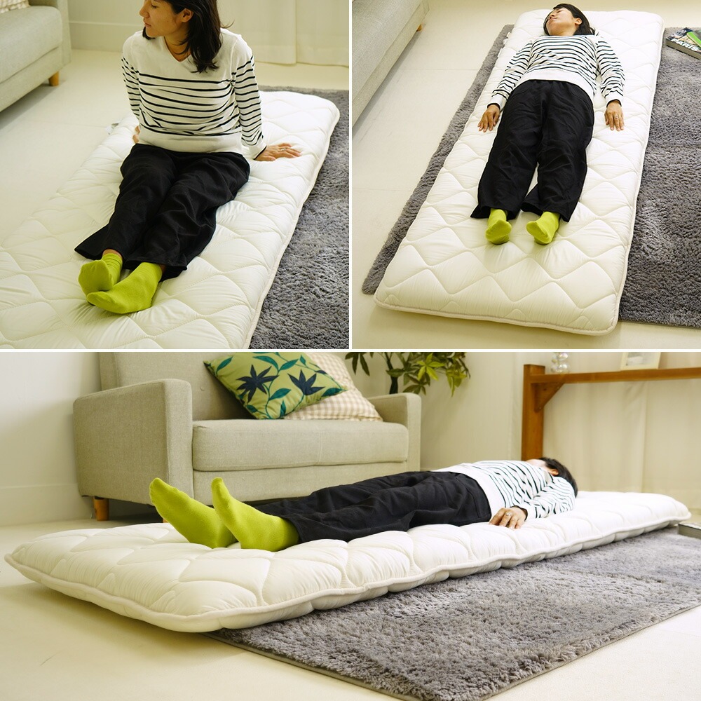 セミシングル敷布団 増量タイプ 使用イメージ