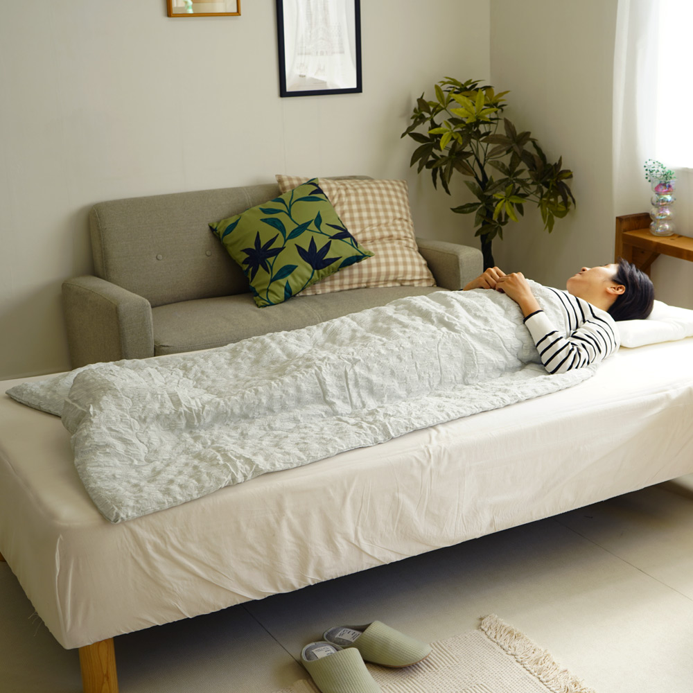 くしゅくしゅおなか肌ふとん 100×140cm ハーフケット イメージ画像