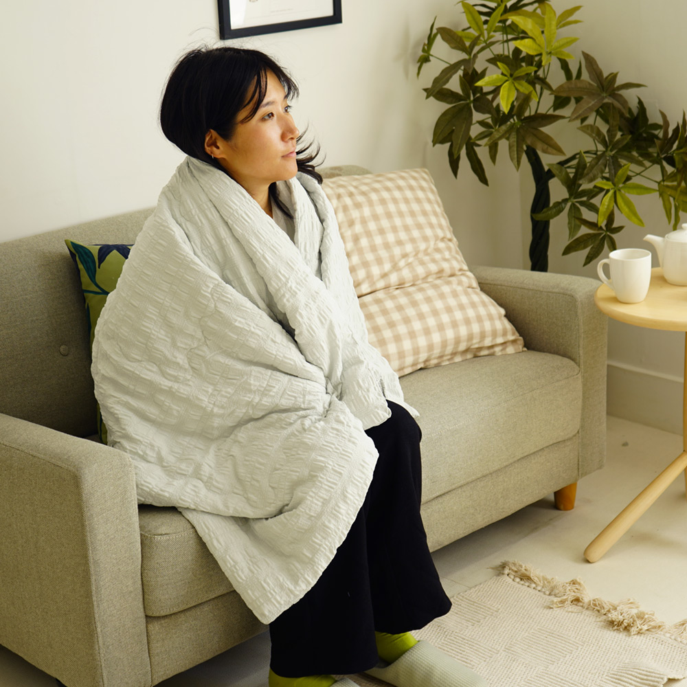 くしゅくしゅおなか肌ふとん 100×140cm ハーフケット イメージ画像