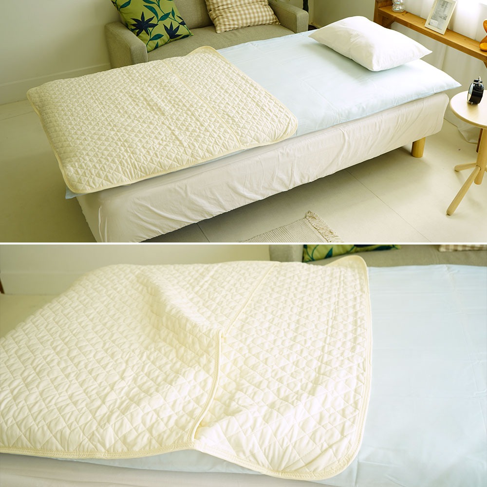 ピュアコットンガーゼ 足ポケット式 敷パッド イメージ