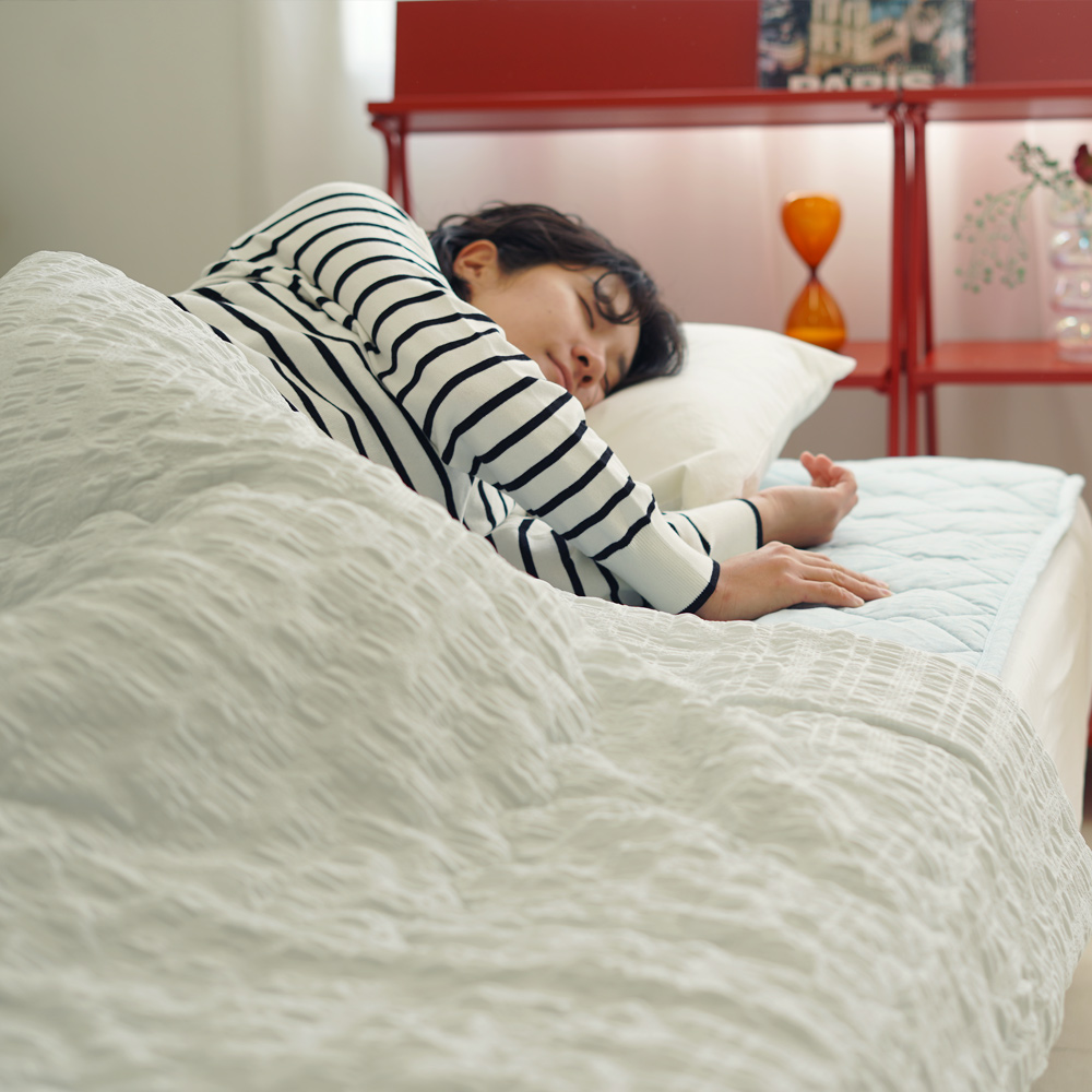 くしゅくしゅおなか肌ふとん 100×140cm ハーフケット イメージ画像