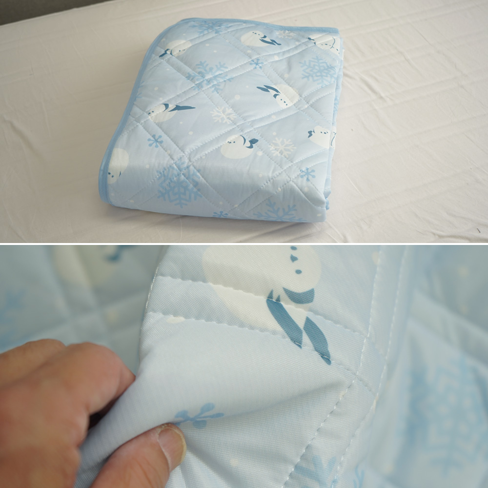 接触冷感 シマエナガ ひんやり敷パッド 使用イメージ